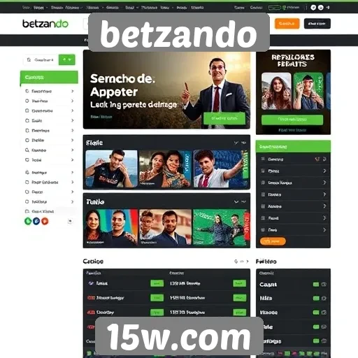Análise da interface do usuário do site Betzando